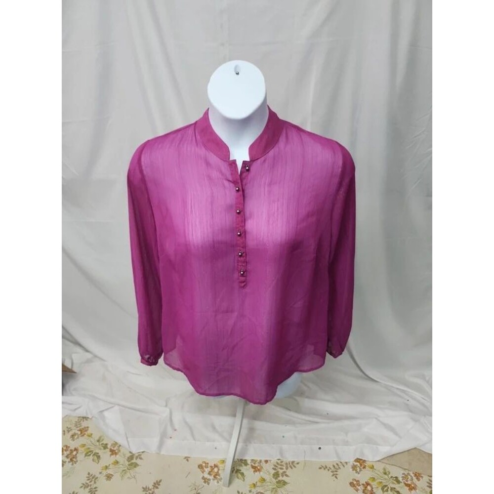 faded glory semi sheer party, occasion blouse